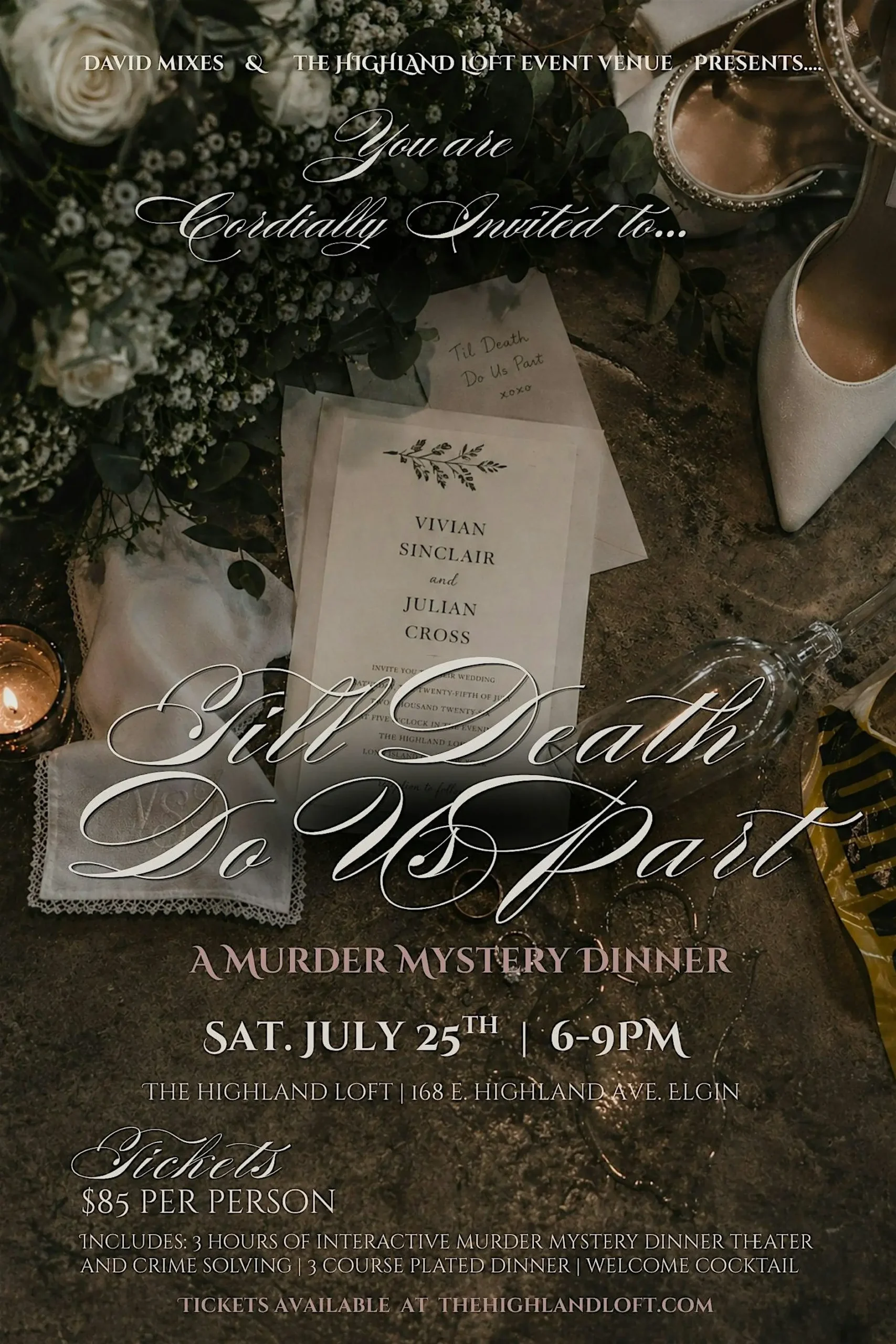 Murder mystery in Elgin at the Highland Loft - Till death do us part 
